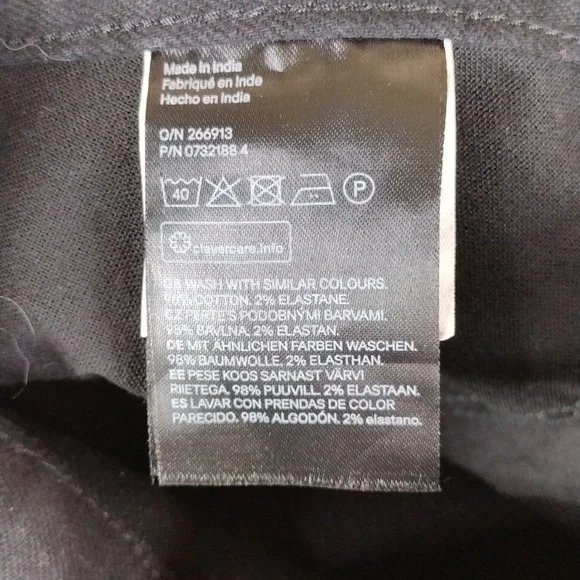 H&M Women's Black Skinny Cotton Stretchy Casual Modern Streetwear Everyday Jeans - Picture 6 of 11